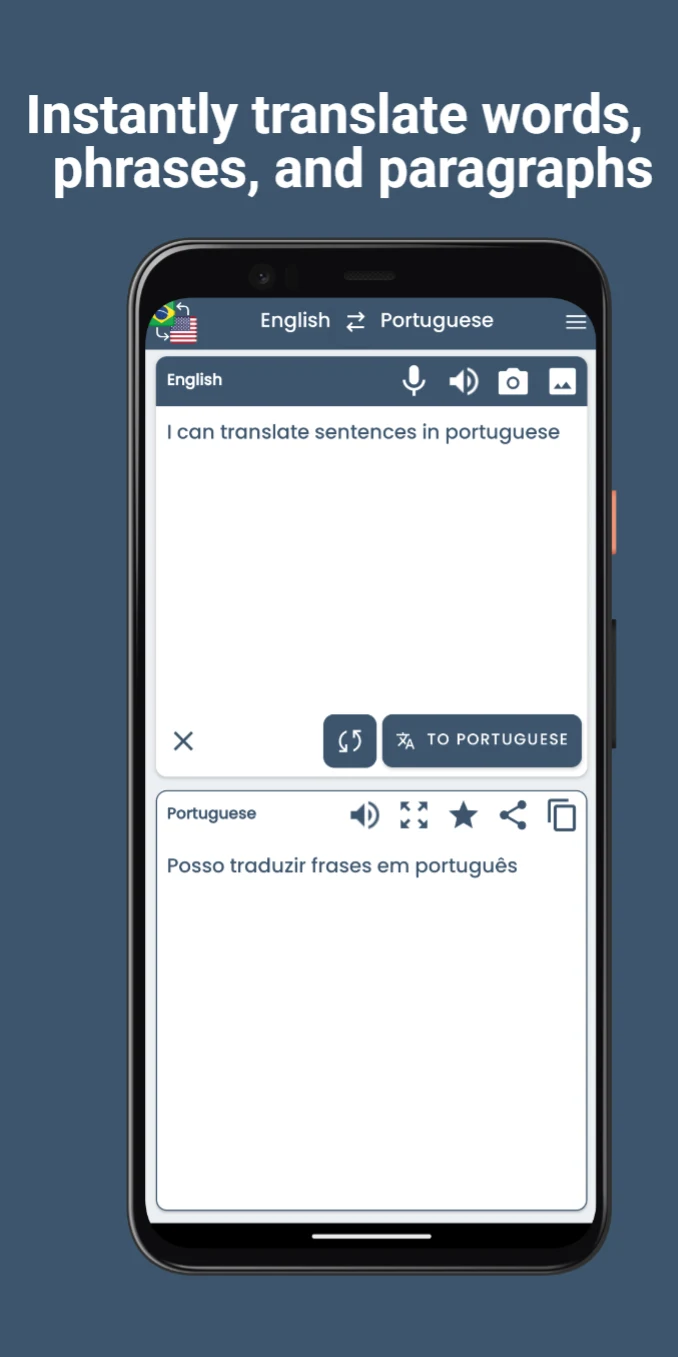 Portuguese English Translator screenshot